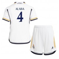 Dres Real Madrid David Alaba #4 Domáci pre deti 2023-24 Krátky Rukáv (+ trenírky)